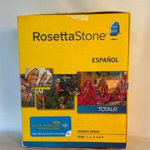 LIKE NEW! ROSETTA STONE SPANISH (SPAIN) LANGUAGE LEARNING SOFTWARE- 2012